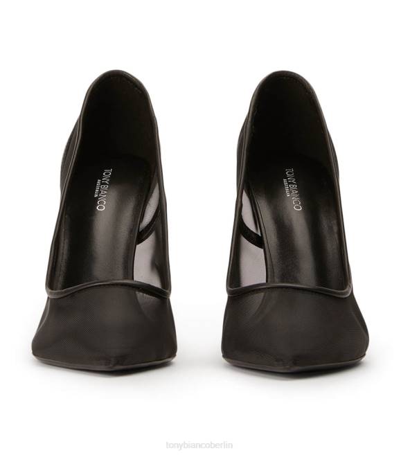 Stöckelschuhe| de Tony Bianco Frauen Spitzenabsätze schwarzes Netz 462474